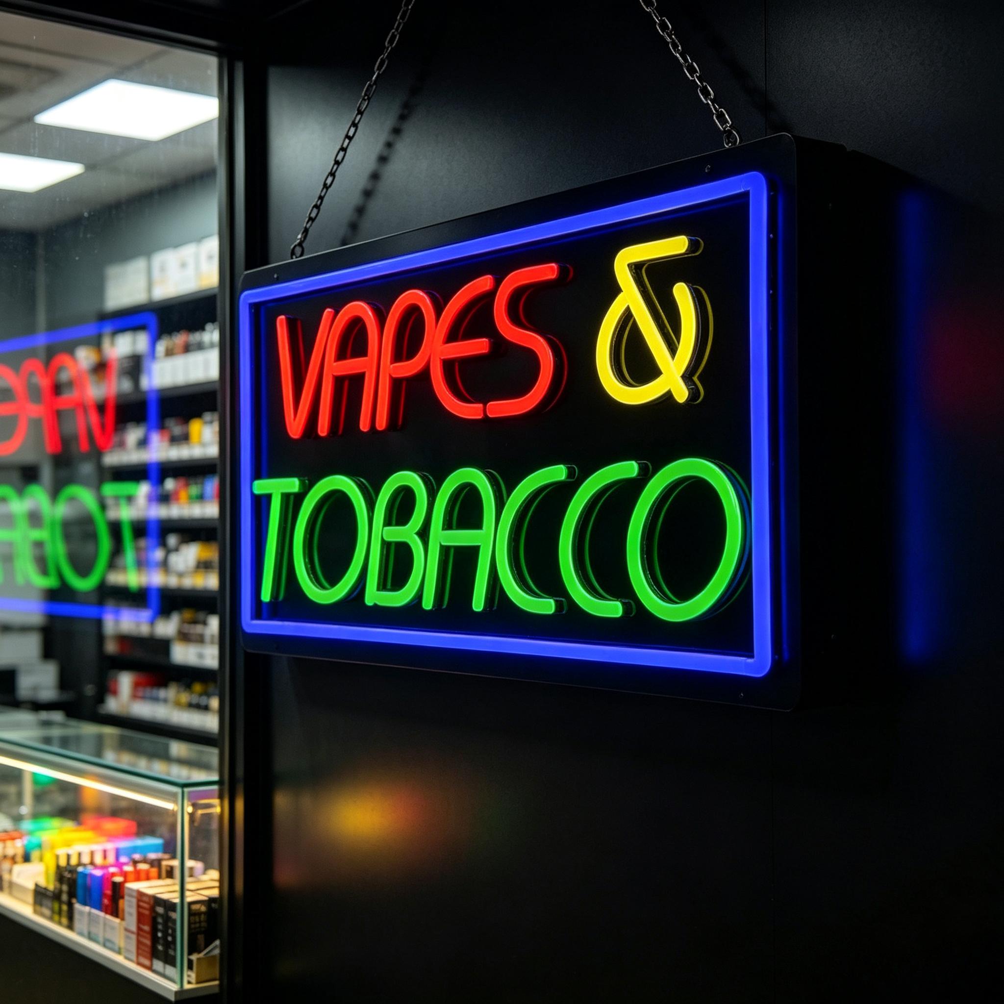 Tütün ve Vape Neon Tabelası, U - Vaping Store incelemesi ve fiyatı